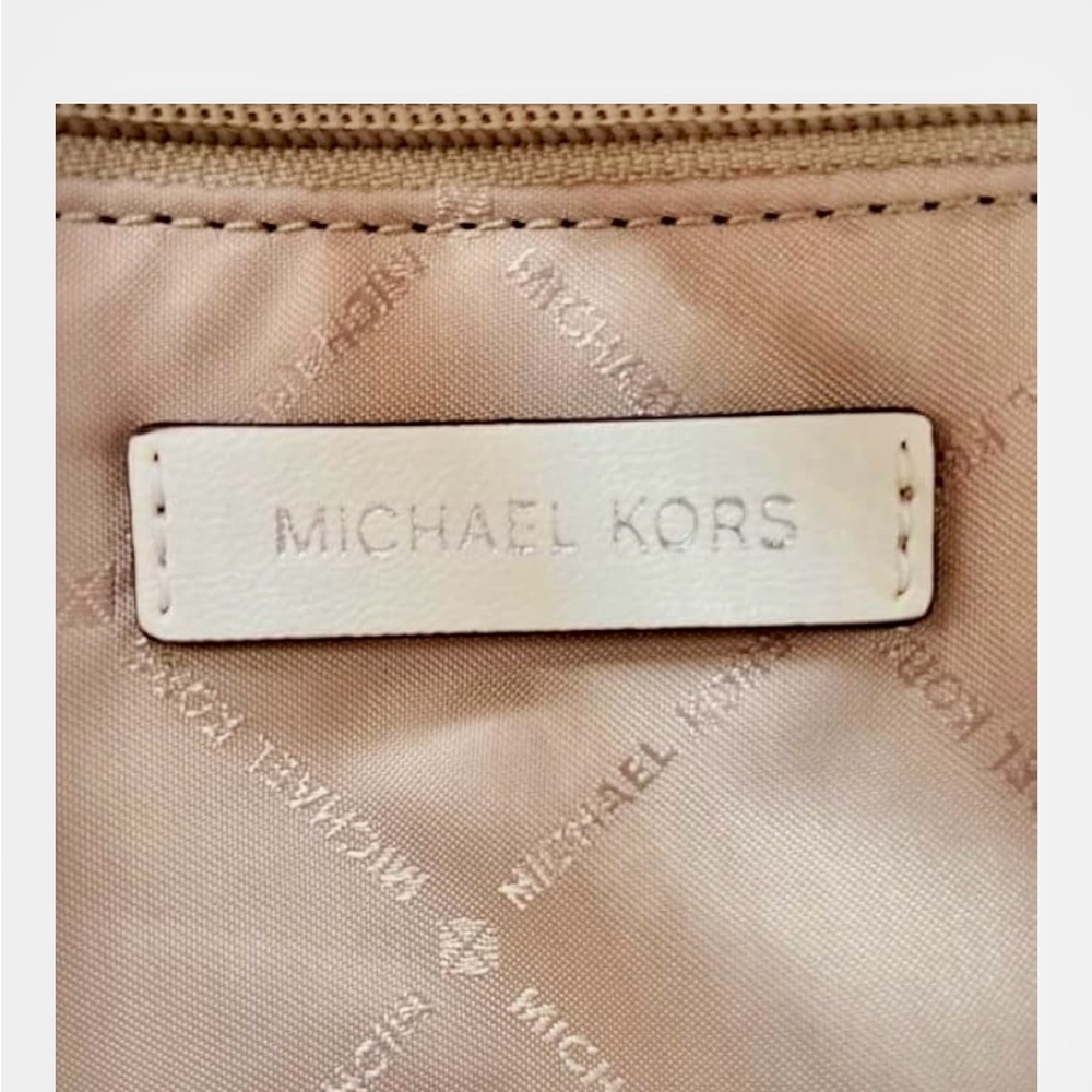 Michael Kors Rose Large Quilted East/West Tote Bag Handbag Optic White $528 Nwt - Picture 7 of 11